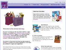 Tablet Screenshot of animalaidshop.org.uk